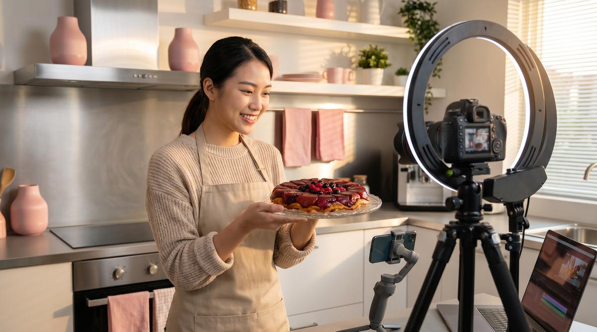 女神视频美食vlog视频教程